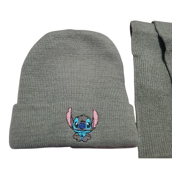 NEW Lilo and Stitch Beanie Style Hat and Scarf 2-Piece One Size Matching Set - Picture 3 of 4